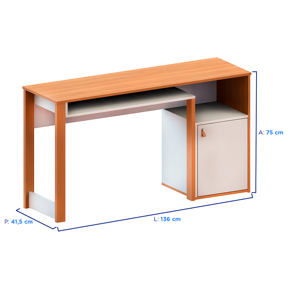 Escrivaninha 1 porta 1 nicho MDP Versa Home Telasul
